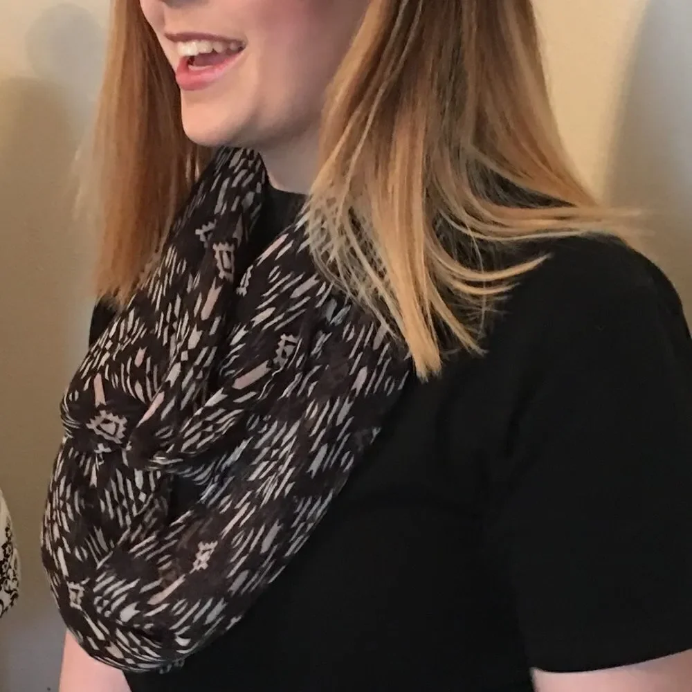 Self Esteem tribal print infinity scarf